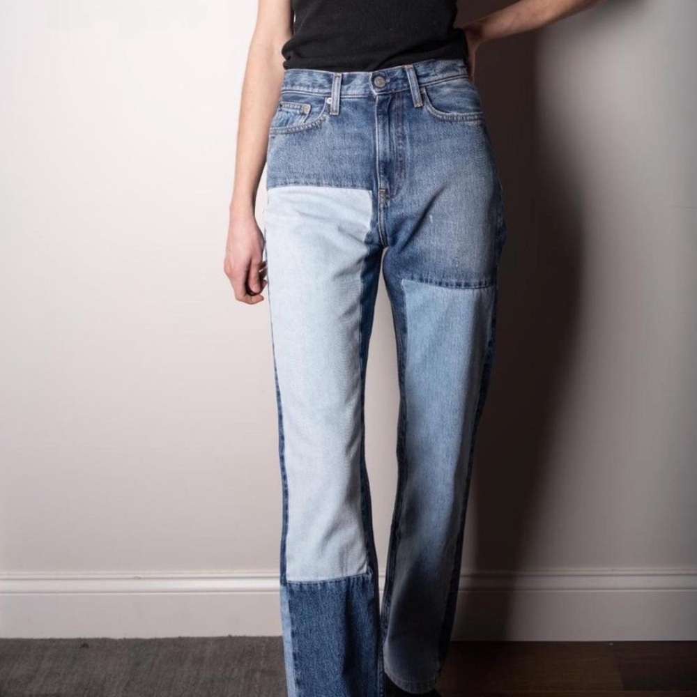 Vintage 90s Calvin Klein Patchwork Denim Size 24